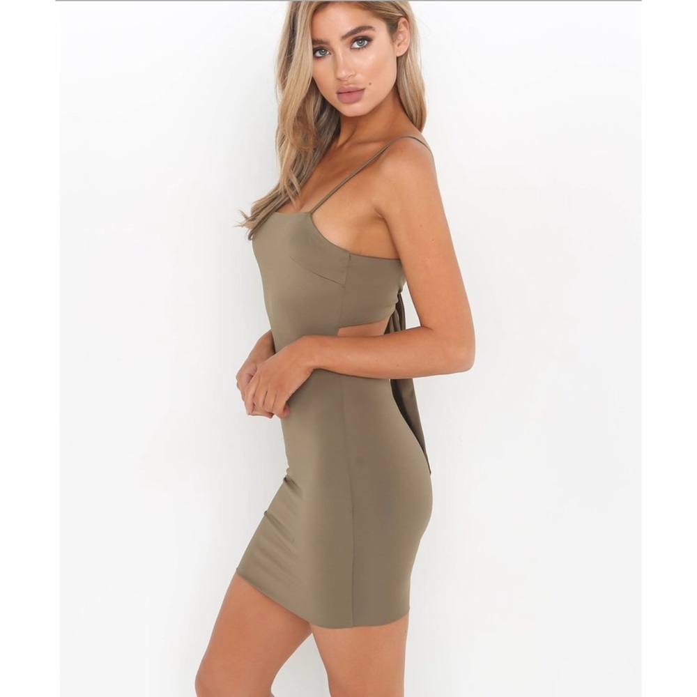 NWT Khaki Green Tigermist Mimi Mini Dress Bodycon